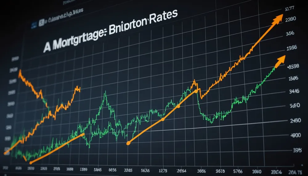 A line graph showing the trend of mortgage rates over time